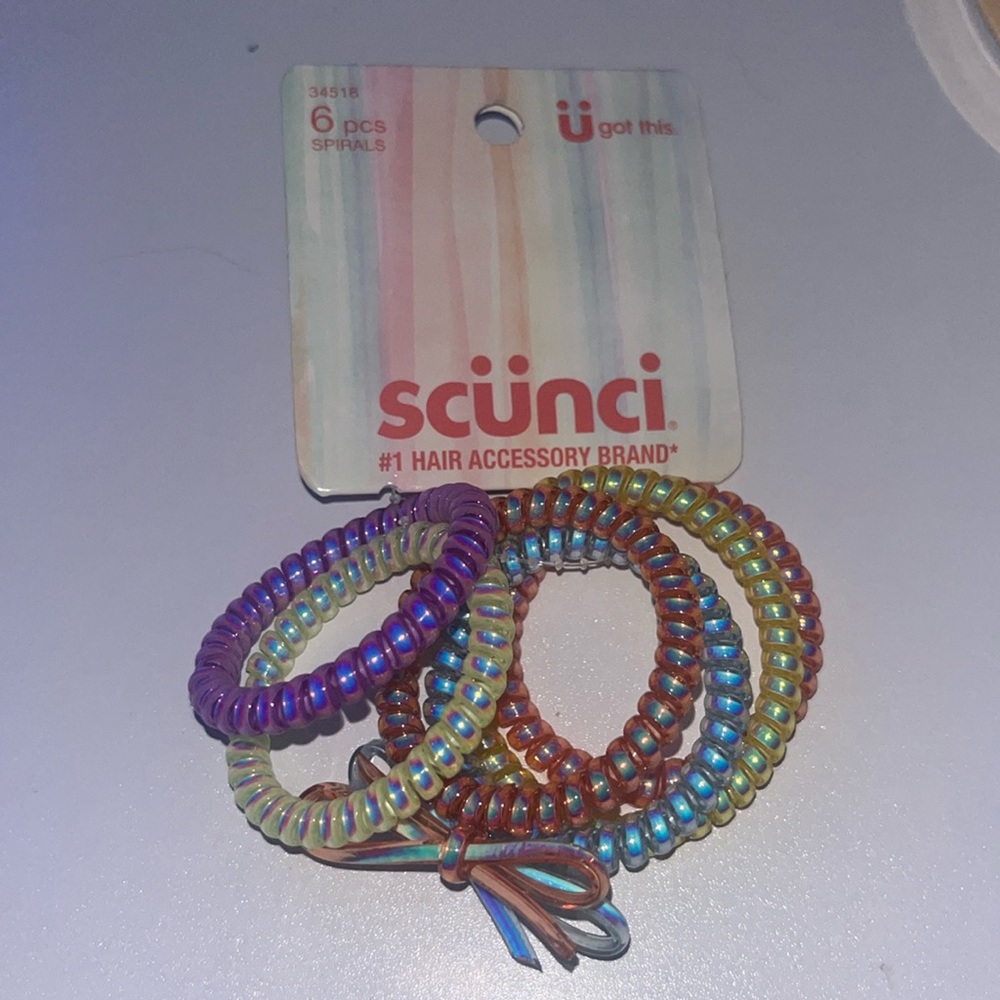 scunci 6 piece spiral hair ties brand new
